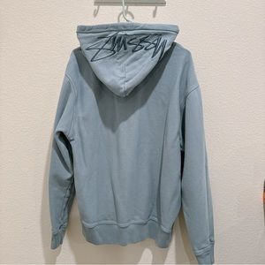 Stussy back hood embroidered hoodie
